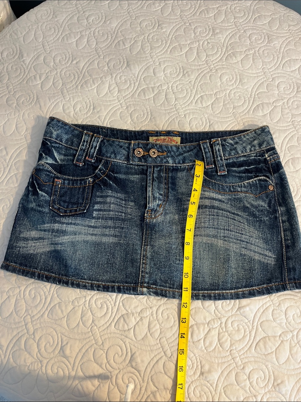 Paris Blues Faded Blue Denim Mini Skirt